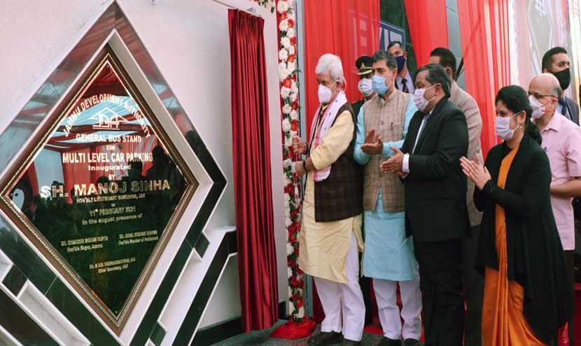 Lt Governor inaugurates General Bus Stand Jammu, Multilevel Car Parking cum Commercial Complex in Jammu worth Rs 213.08 crore